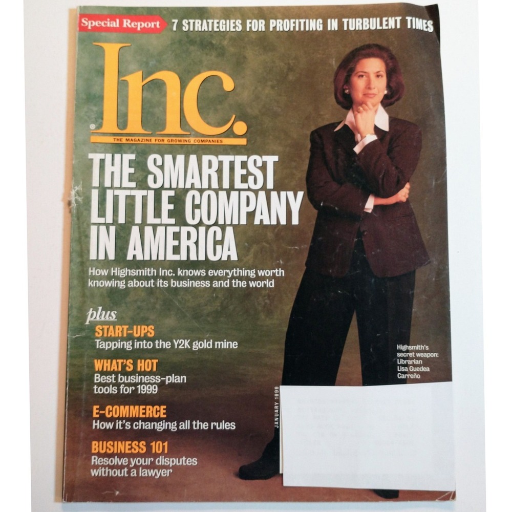 Inc Magazine Jan 1999 Smartest Little Company Highsmith Inc Y2K Vintage Business